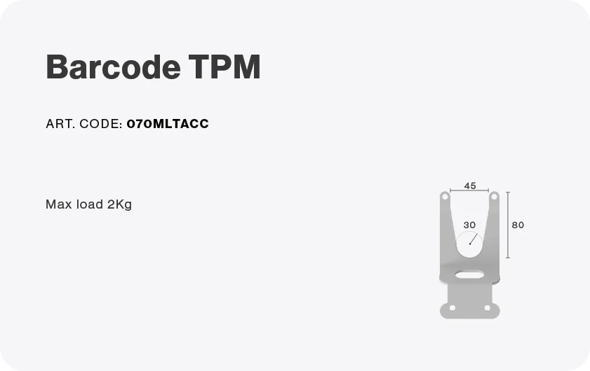 Barcode holder TPM