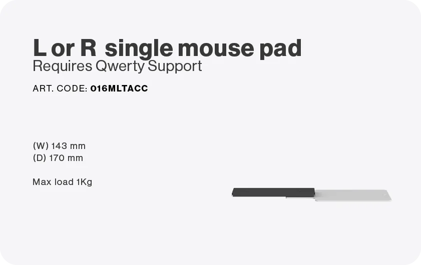 Left/right single mouse pad